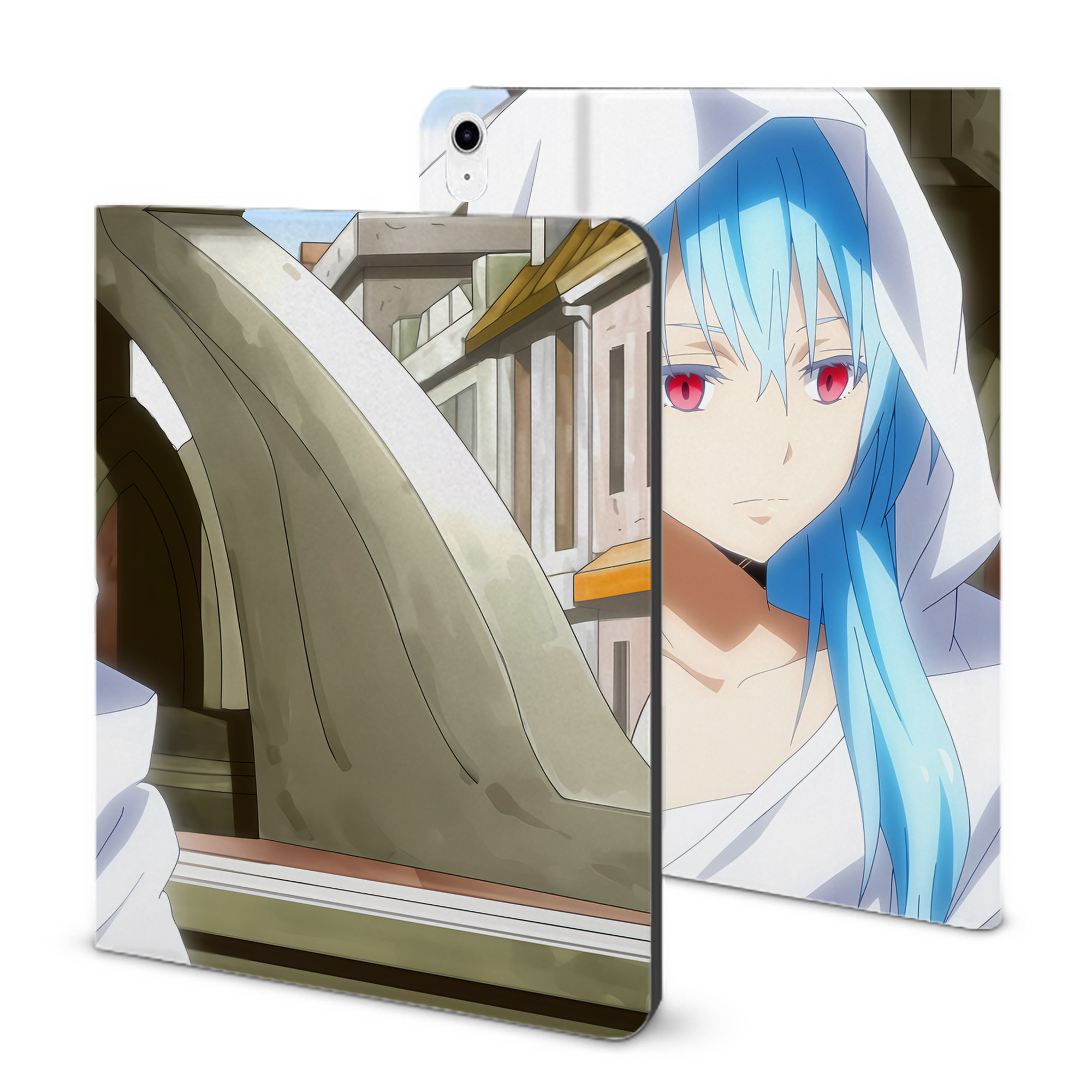 （画像用） 転スラ Regarding Reincarnated to Slime IPad ケース ブック型 PUレザー TPU 耐衝撃 軽量 薄型 ペン収納なし 全面保護 IPad 各モデル対応
